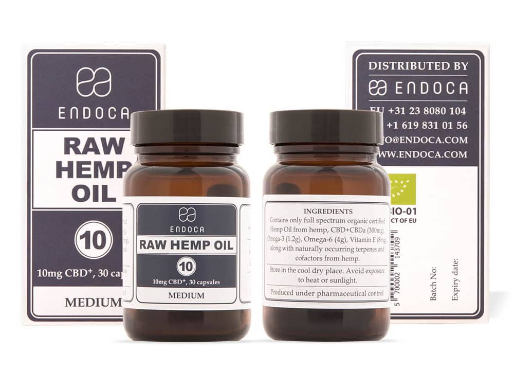 Endoca Capsules de CBD 3% (30 pièces) 10ml.