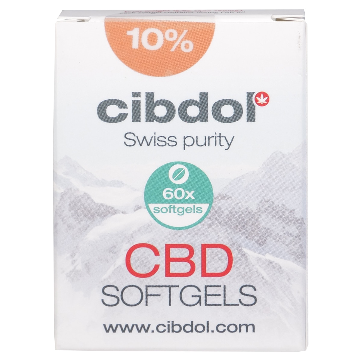 Gélules de CBD pur suisse Cibdol.
Nom du produit : Capsules molles Cibdol CBD (60 pièces – 16 mg).