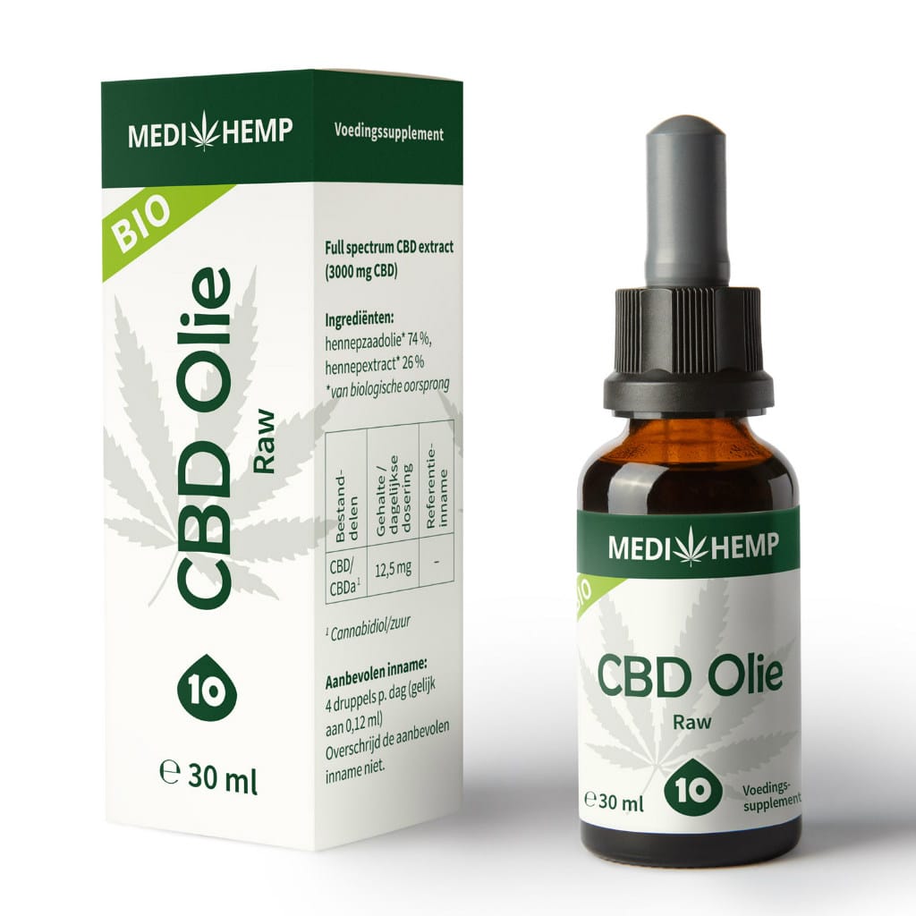 Medihemp Huile de CBD RAW 10% (30ml).